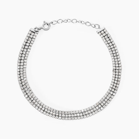 Bracelet Serenna Argent Blanc Oxyde De Zirconium - Bracelets cha&icirc;nes Femme | Marc Orian