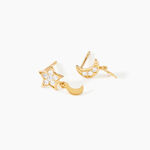 Boucles D'Oreilles Puces Idesbald Or Jaune Oxyde De Zirconium - Puces Femme | Marc Orian