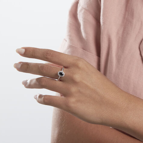 Bague Solitaire Eulalio Argent Blanc Oxyde De Zirconium - Bagues Solitaire Femme | Marc Orian