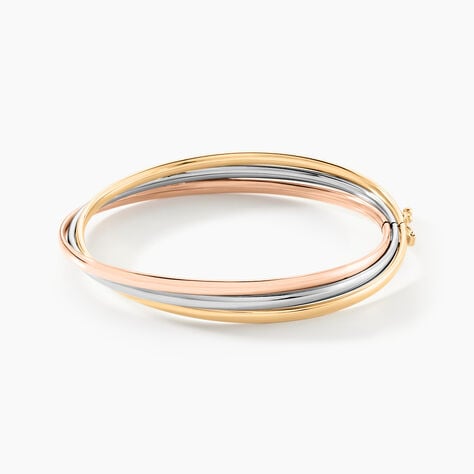 Bracelet Jonc Catalin 3 Fils Flexibles Or Tricolore - Bracelets joncs Femme | Marc Orian