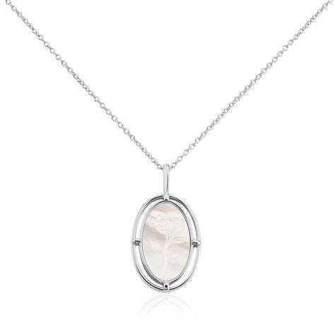 Collier Lilibeth Argent Blanc Nacre - Sautoirs Femme | Marc Orian