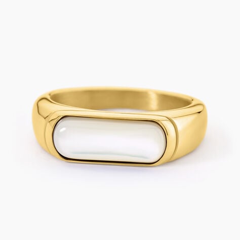 Bague Dannie Acier Jaune Nacre - Bijoux fantaisie Femme | Marc Orian