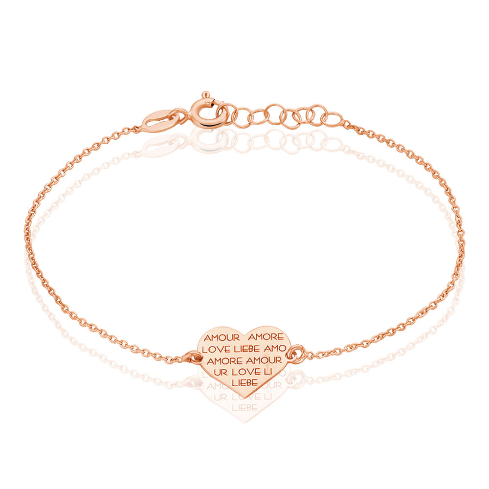 Bracelet Lettre Argent Rose - Bracelets fantaisie Femme | Marc Orian