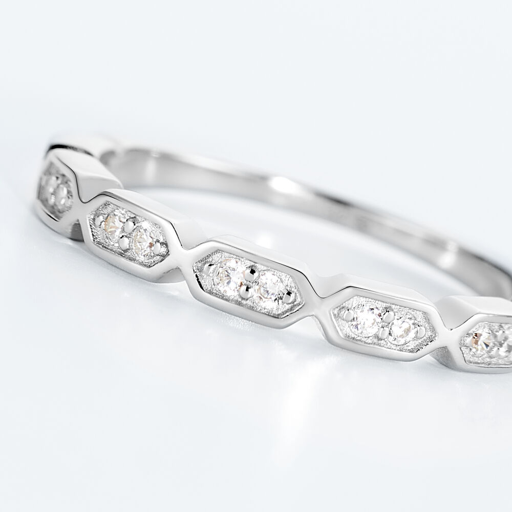 Bague Adali Argent Blanc Oxyde De Zirconium - Bagues avec pierre Femme | Marc Orian