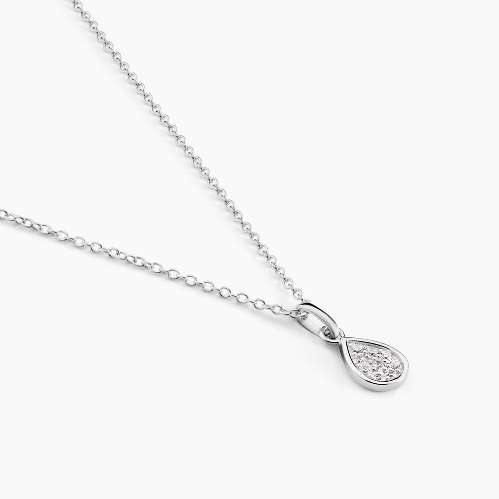Collier Hiram Argent Blanc Oxyde De Zirconium - Colliers avec pierres Femme | Marc Orian