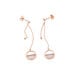 Boucles D'oreilles Or Rose Cendra Forme Cercle - Pendantes Femme | Marc Orian
