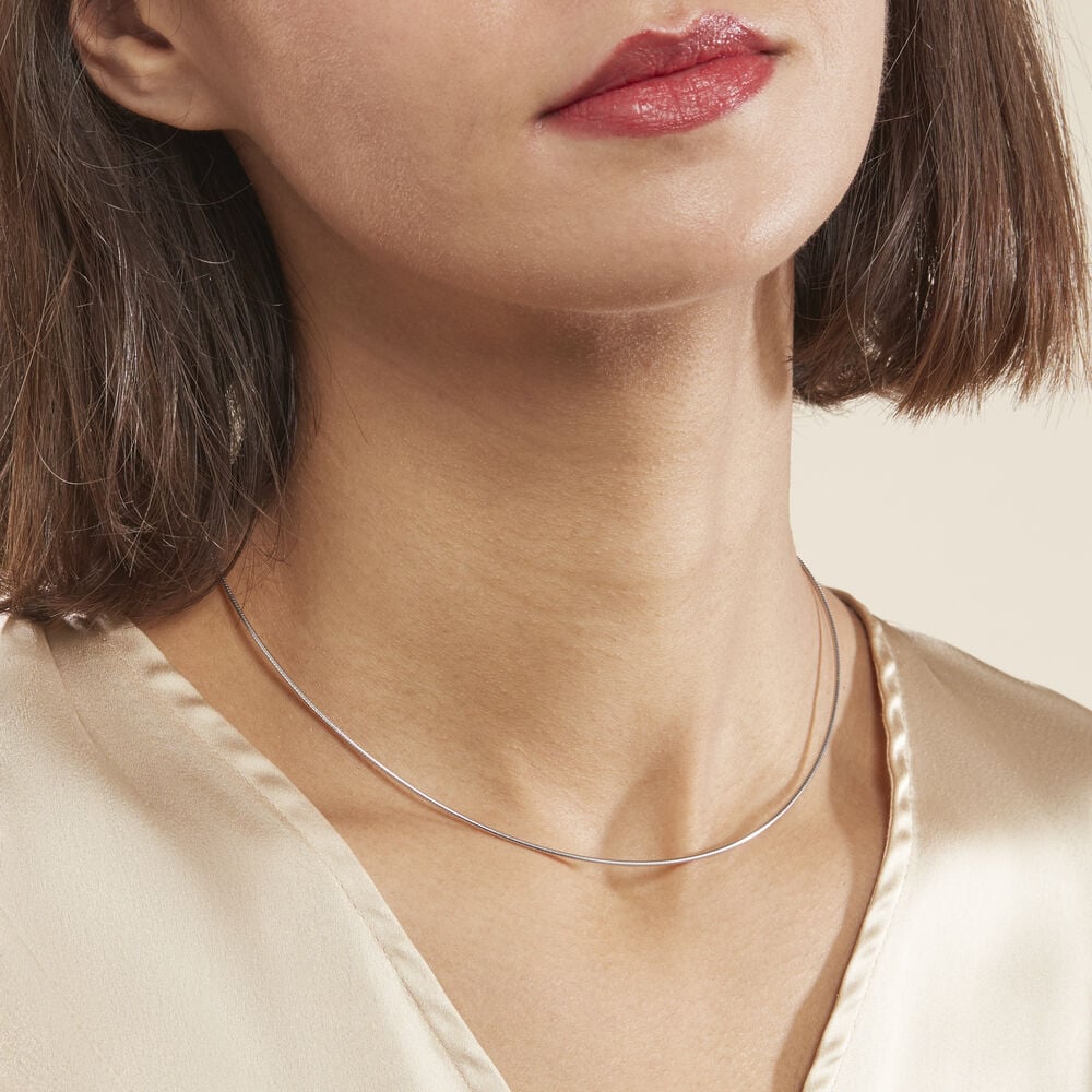 Chaîne Kassie Maille Omega Argent Blanc - Chaines Femme | Marc Orian