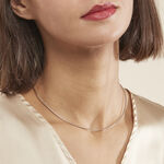 Cha&icirc;ne Kassie Maille Omega Argent Blanc - Colliers fantaisie Femme | Marc Orian