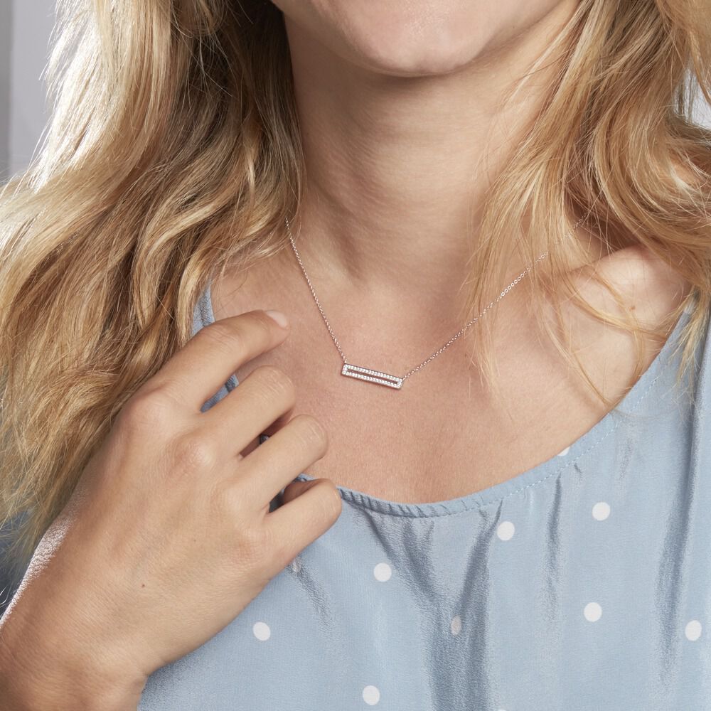 Collier Ninnog Argent Blanc Oxyde De Zirconium - Colliers avec pierres Femme | Marc Orian