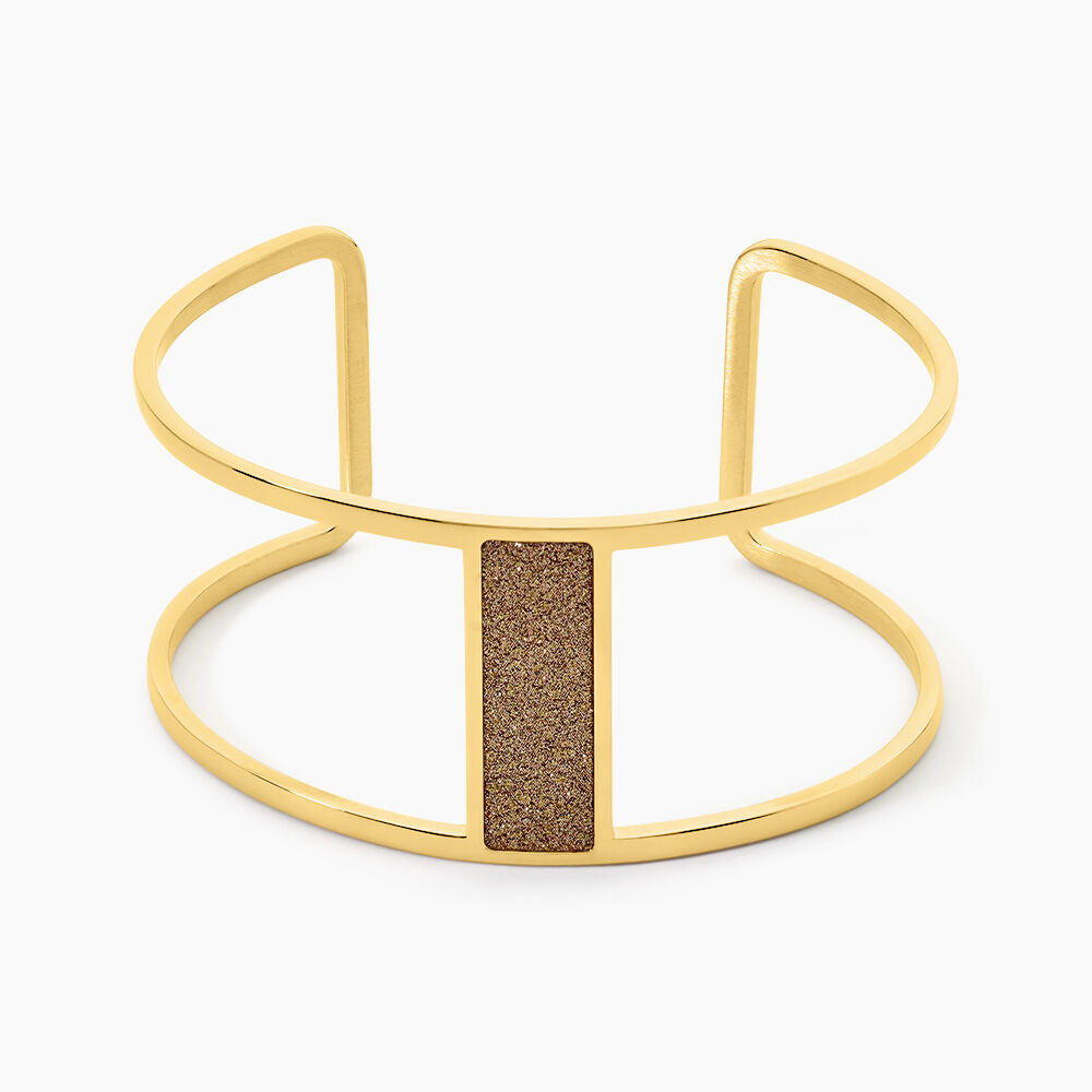 Bracelet Manchette Acier Dor&eacute; Maria - Bijoux fantaisie Femme | Marc Orian