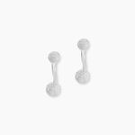 Bijoux D'oreilles Rosely Argent Blanc - Piercings d'oreilles Femme | Marc Orian
