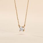 Collier Nilay Plaque Or Dor&eacute; Oxyde De Zirconium - Colliers avec pierres Femme | Marc Orian