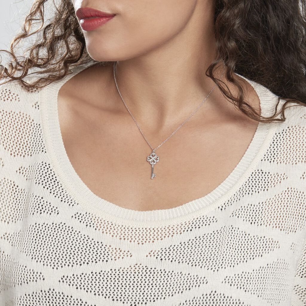 Collier Paolyna Argent Blanc - Colliers Femme | Marc Orian