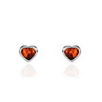 Boucles D'oreilles Puces Argent Blanc Delvinaae Ambre - Puces Femme | Marc Orian