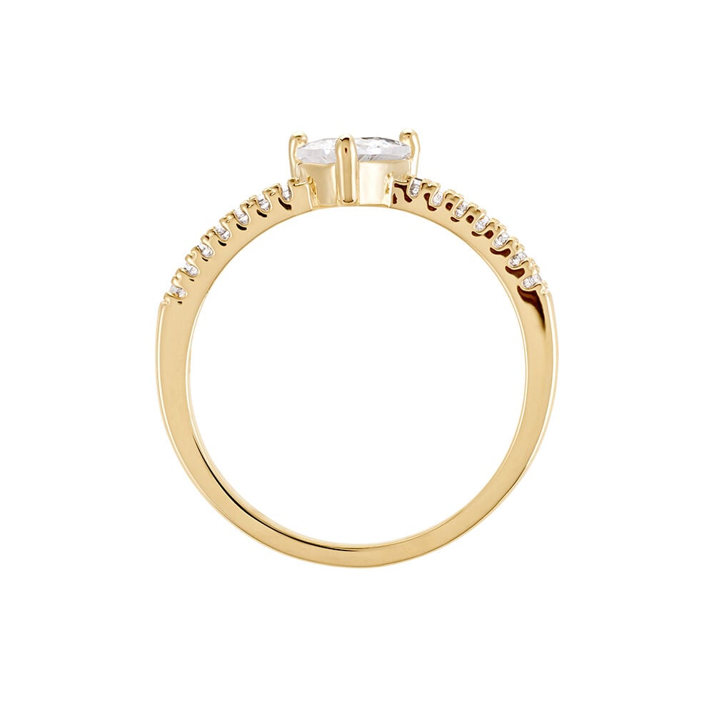 Bague Crush Plaqu&eacute; Or Jaune Oxyde De Zirconium - Bijoux fantaisie Femme | Marc Orian