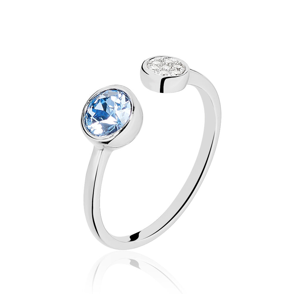 Bague Perline Argent Blanc Oxyde De Zirconium - Bijoux fantaisie Femme | Marc Orian