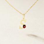 Pendentif Helidie Coccinelle Lettre Or Jaune - Pendentifs Enfant | Marc Orian
