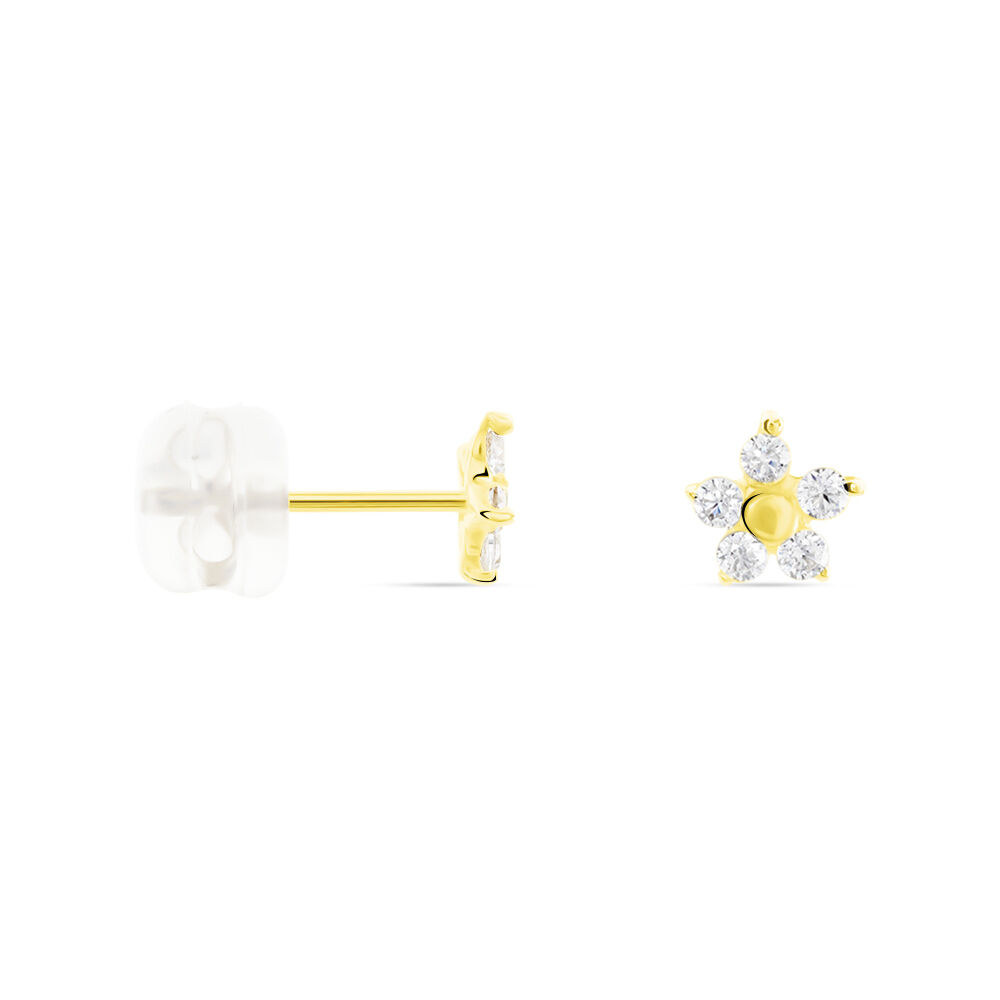 Boucles D'oreilles Puces Or Jaune Convallaria Oxydes - Puces Femme | Marc Orian