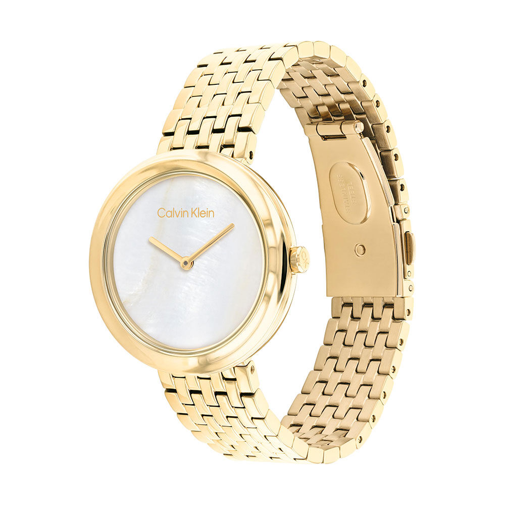 Montre Calvin Klein Twisted Bezel Blanc - Montres classiques Femme | Marc Orian