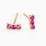 Boucles D'oreilles Puces Plaqu&eacute; Or Jaune Alodia Oxydes De Zirconium - Puces Femme | Marc Orian