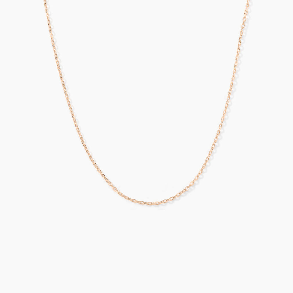 Cha&icirc;ne Igoa Maille For&ccedil;at Diamantee Or Rose - Chaines Femme | Marc Orian
