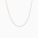 Cha&icirc;ne Igoa Maille For&ccedil;at Diamantee Or Rose - Chaines Femme | Marc Orian