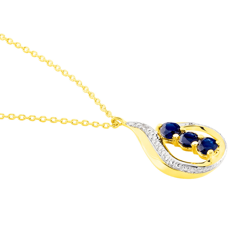 Collier Aurora Or Jaune Saphir Et Diamant - Colliers avec pierres Femme | Marc Orian