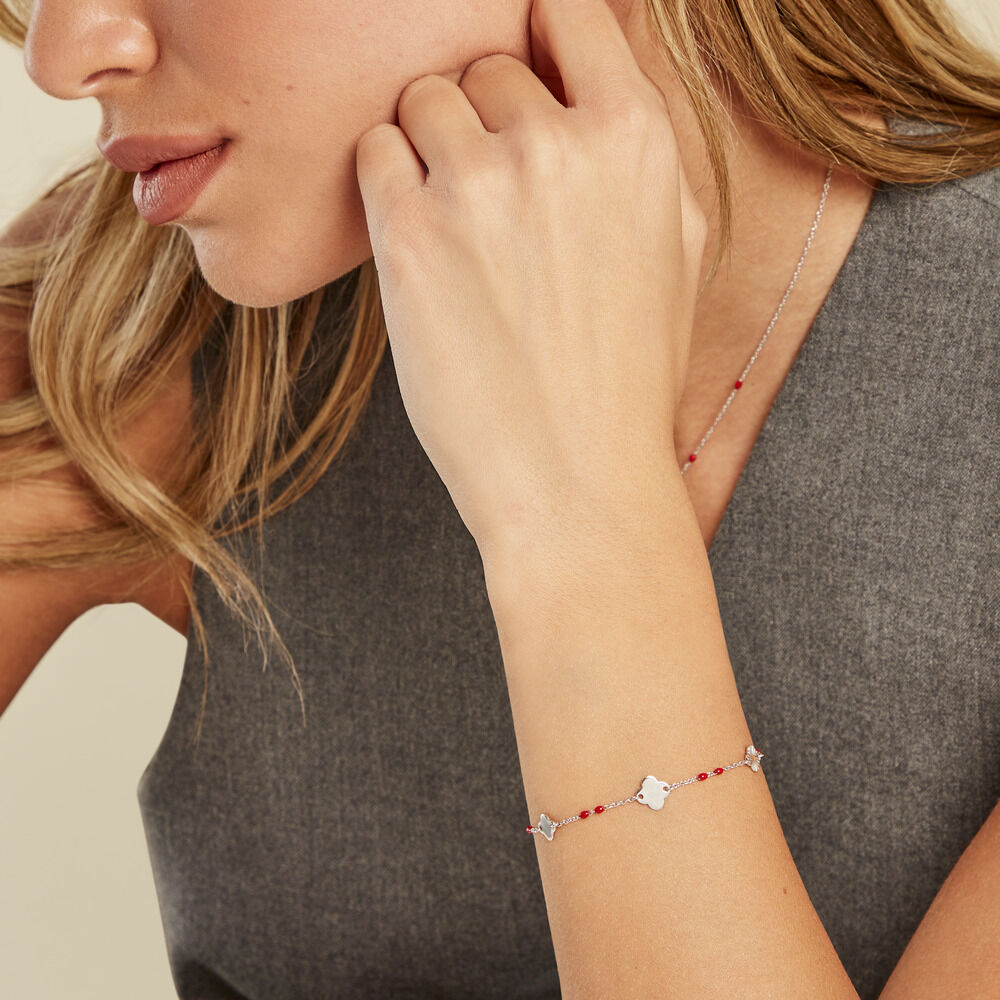 Bracelet Muguette Argent Blanc - Bracelets chaînes Femme | Marc Orian