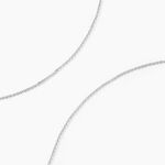 Cha&icirc;ne Claudine Maille For&ccedil;at Argent Blanc - Colliers fantaisie Femme | Marc Orian