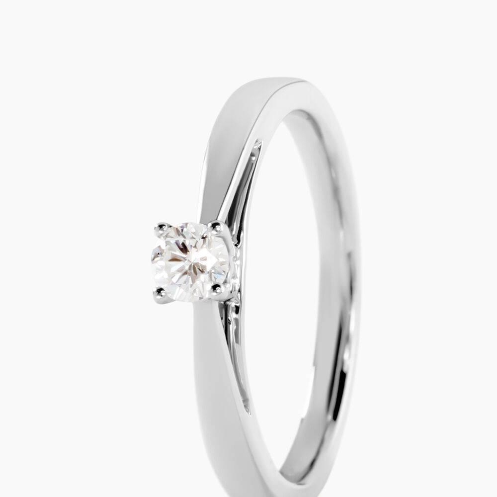 Bague Solitaire Iris Or Blanc Diamant - Solitaires Femme | Marc Orian