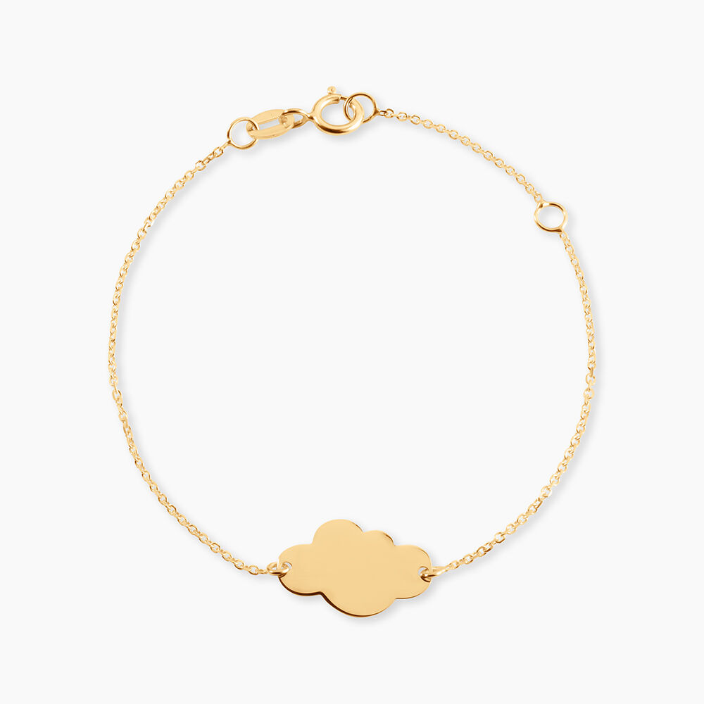 Bracelet Helenia Nuage Gravable Or Jaune - Bracelets cha&icirc;nes Enfant | Marc Orian