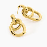 Boucles D'Oreilles Puces Ga&iuml;a Acier Jaune - Puces Femme | Marc Orian