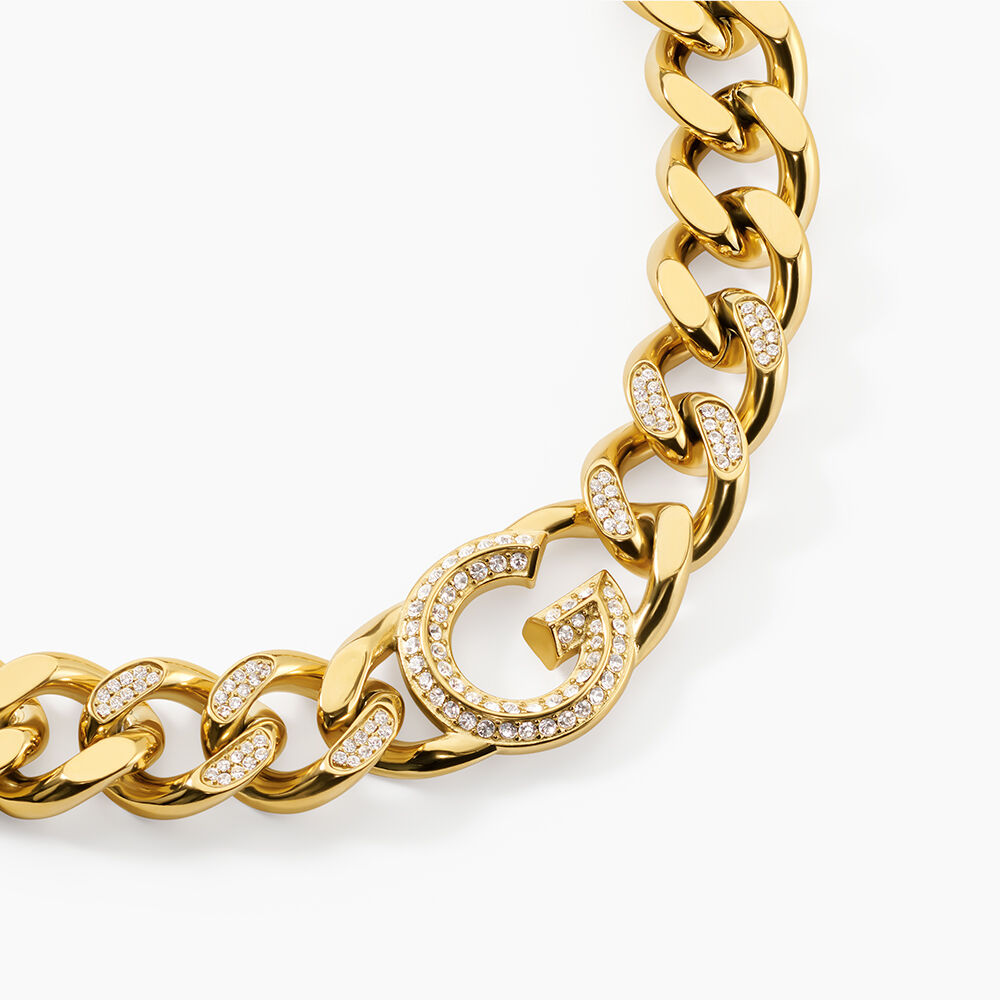 Collier Guess G Crystal Acier Jaune Oxyde De Zirconium - Colliers avec pierres Femme | Marc Orian