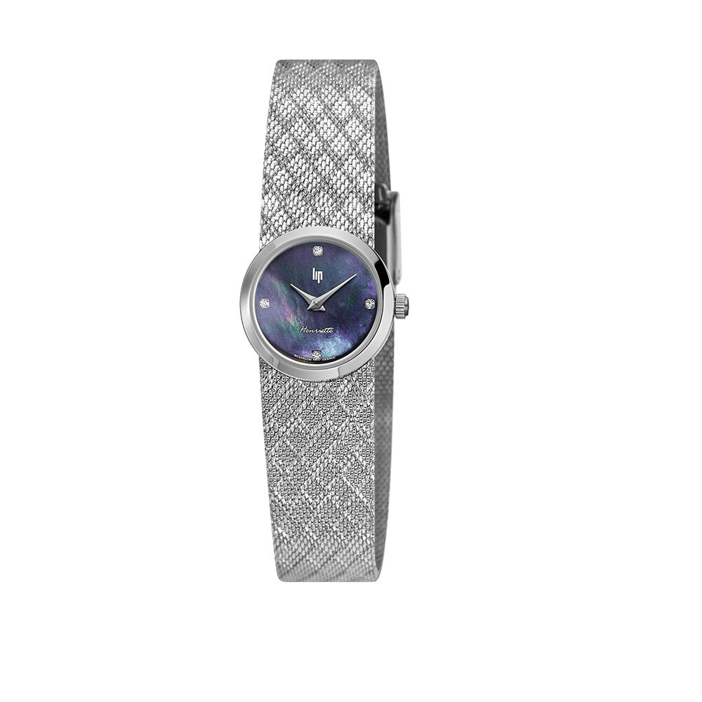 Montre Lip Henriette Diamant Nacre Noire - Montres étanches Femme | Marc Orian