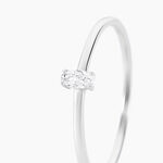 Bague Solitaire Argent Blanc  1er Solitaire Oxyde De Zirconium - Bijoux fantaisie Femme | Marc Orian