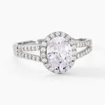 Bague Arjun Or Blanc Oxyde De Zirconium - Solitaires Femme | Marc Orian