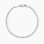 Bracelet Ciana Torsade Diamante Argent Blanc - Bracelets fantaisie Femme | Marc Orian