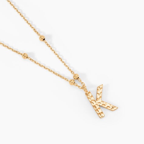Collier Plaqu&eacute; Or Jaune Lettra - Colliers fantaisie Femme | Marc Orian