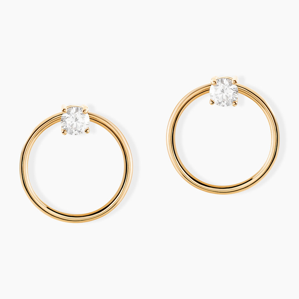 Bijoux D'oreilles Plaqu&eacute; Or Jaune Amariah Oxydes De Zirconium - Piercings d'oreilles Femme | Marc Orian