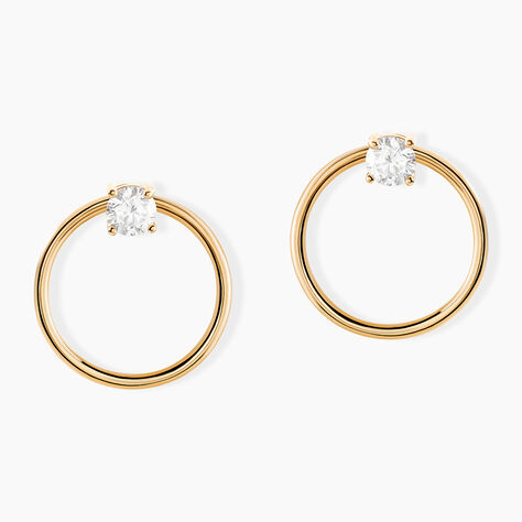 Bijoux D'oreilles Plaqu&eacute; Or Jaune Amariah Oxydes De Zirconium - Piercings d'oreilles Femme | Marc Orian