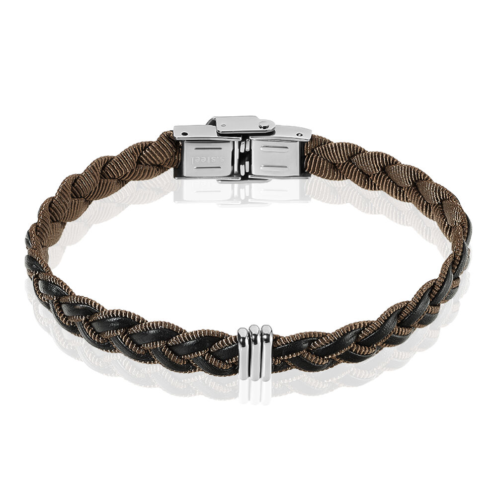 Bracelet Acier Blanc Trisse - Bracelets cuir Homme | Marc Orian