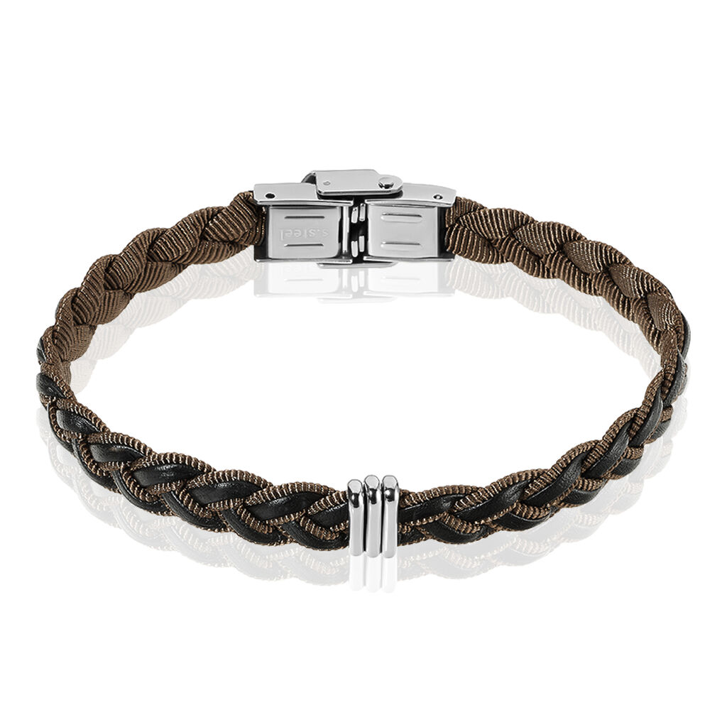 Bracelet Acier Blanc Trisse - Bracelets cuir Homme | Marc Orian