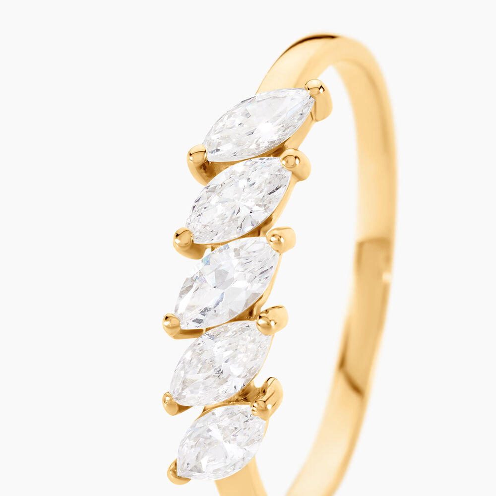 Bague Alastriona Or Jaune Oxyde De Zirconium - Bagues avec pierre Femme | Marc Orian