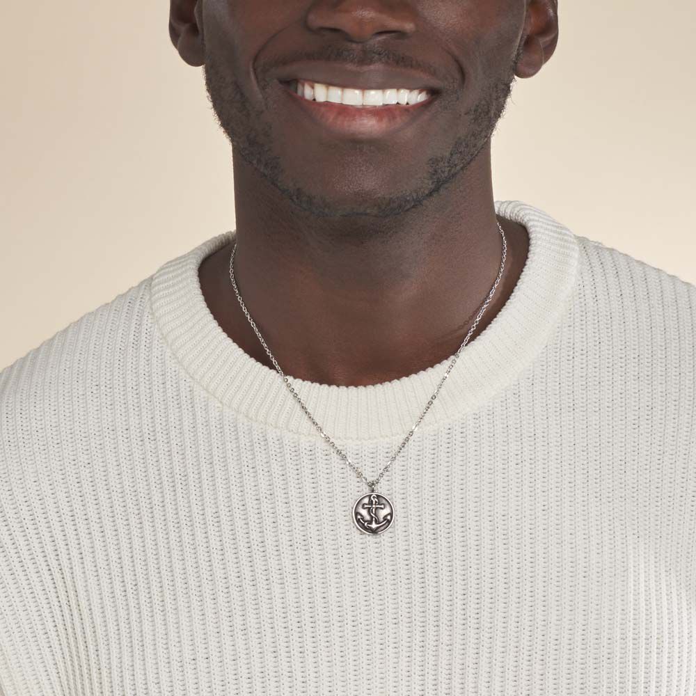 Collier Marin Acier Blanc - Colliers Homme | Marc Orian
