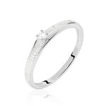 Bague Solitaire Alexandra Or Blanc Diamant - Solitaires Femme | Marc Orian