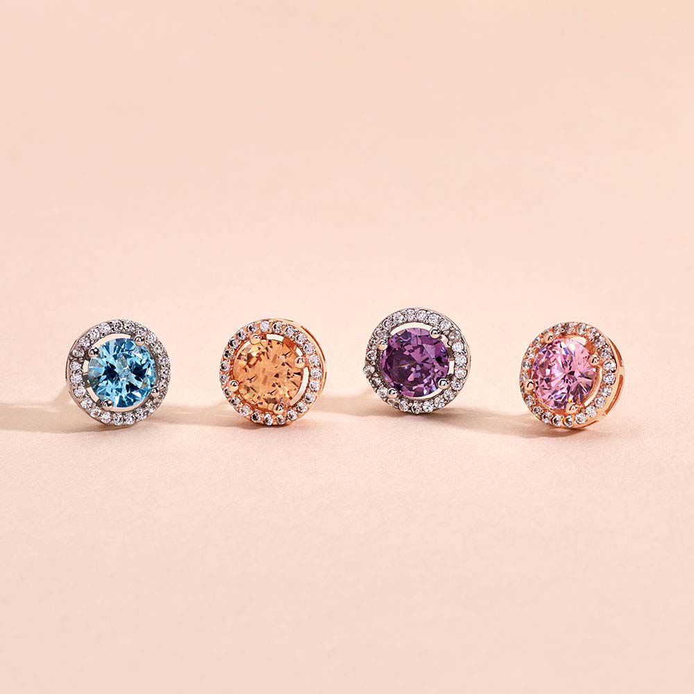 Boucles D'oreilles Puces Rio Argent Blanc Oxyde - Puces Femme | Marc Orian