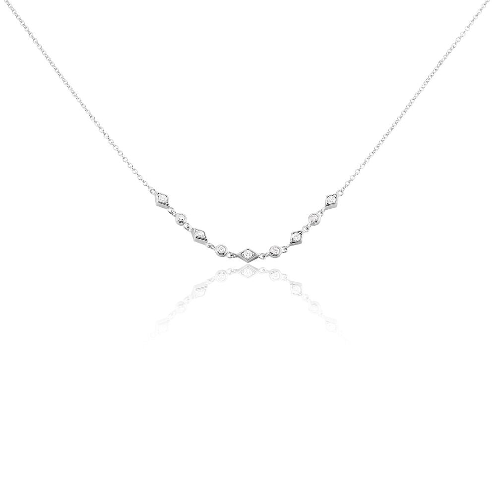 Collier Mascaret Argent Blanc Oxyde De Zirconium - Colliers avec pierres Femme | Marc Orian