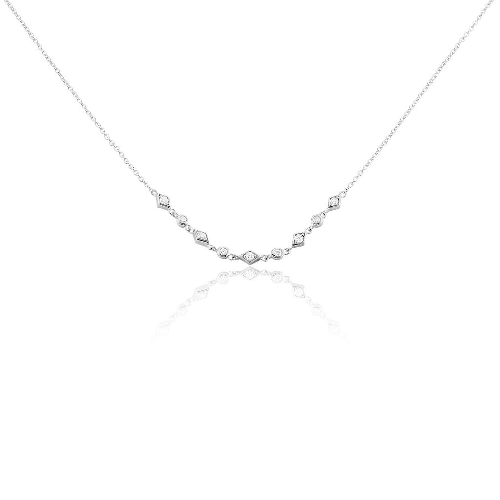 Collier Mascaret Argent Blanc Oxyde De Zirconium - Colliers avec pierres Femme | Marc Orian