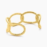 Bracelet Manchette Lorri Acier Dor&eacute; - Bracelets Anneaux Entrelaces Femme | Marc Orian