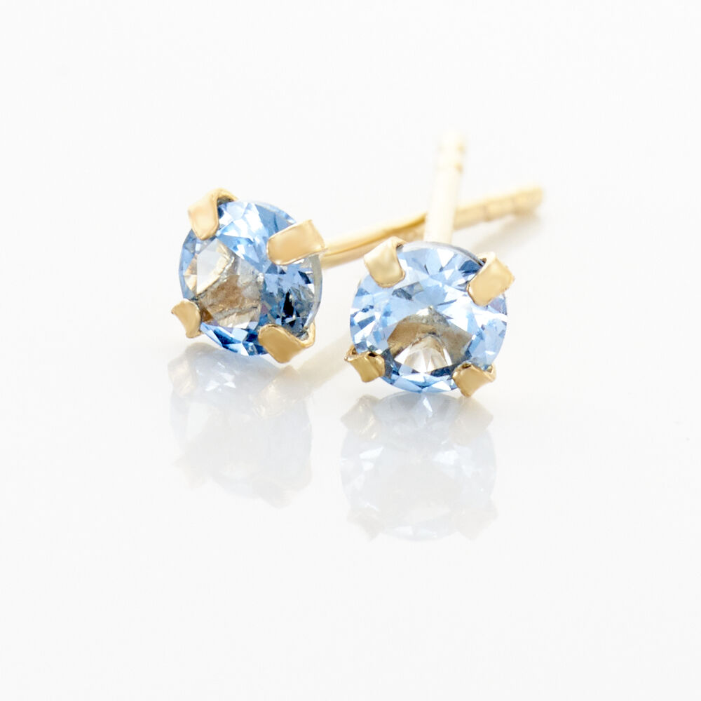 Boucles D'oreilles Puces daria Serti Griffe 2 Or Jaune Oxyde - Puces Femme | Marc Orian